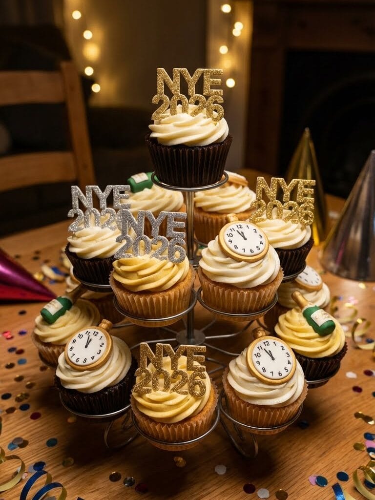 New Year’s Eve cupcakes