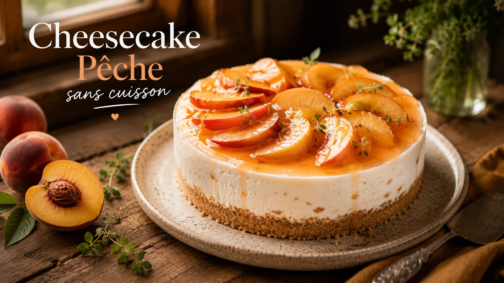 Cheesecake PĂȘche sans cuisson recipe