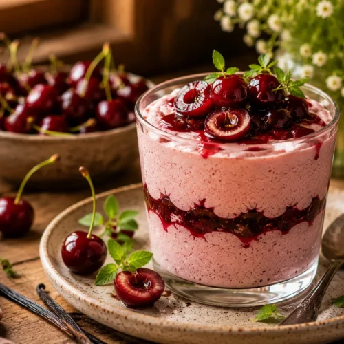 Mousse Cerise Vanille recipe