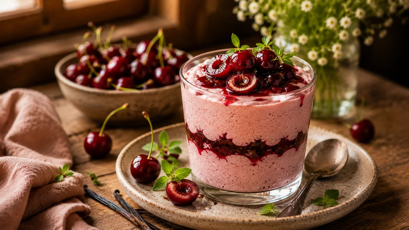 Mousse Cerise Vanille recipe