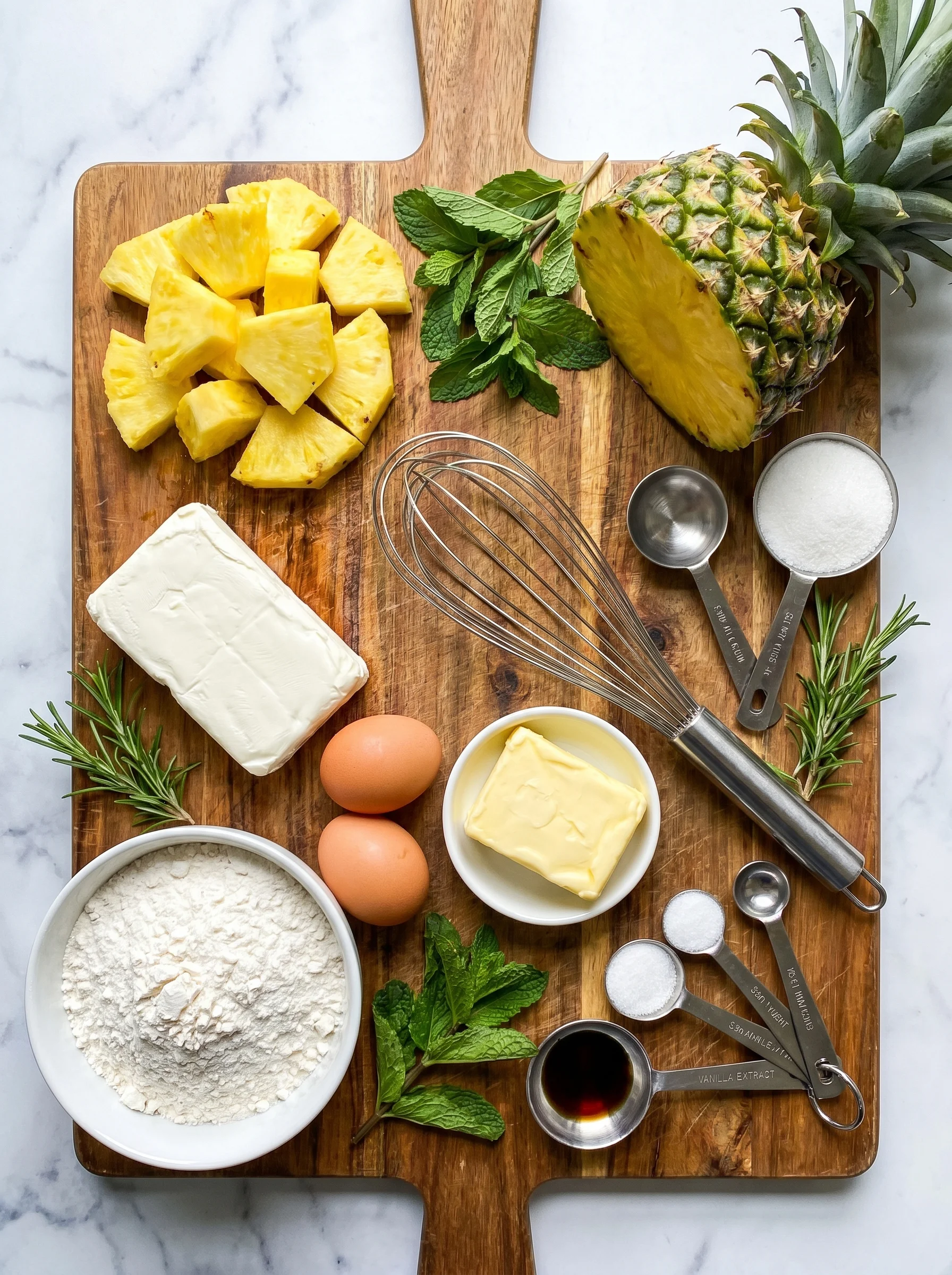 Pineapple Cream Cheese Cupcakes ingredients