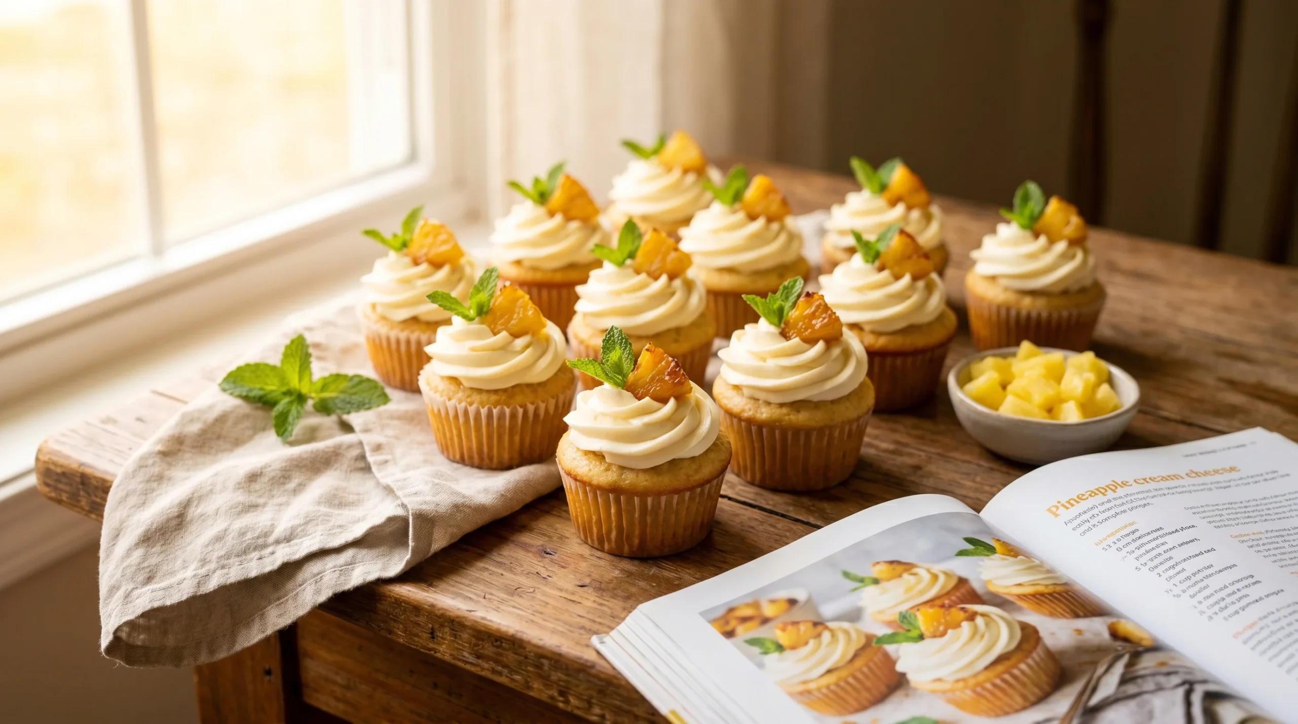 Pineapple Cream Cheese Cupcakes recipe
