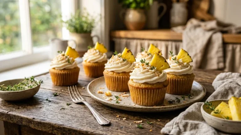 Pineapple cupcakes with coconut butter recipe