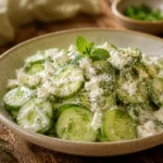 Salade concombre fromage frais recipe