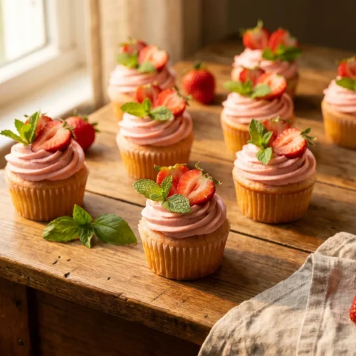 Strawberry Lemonade Cupcakes recipe