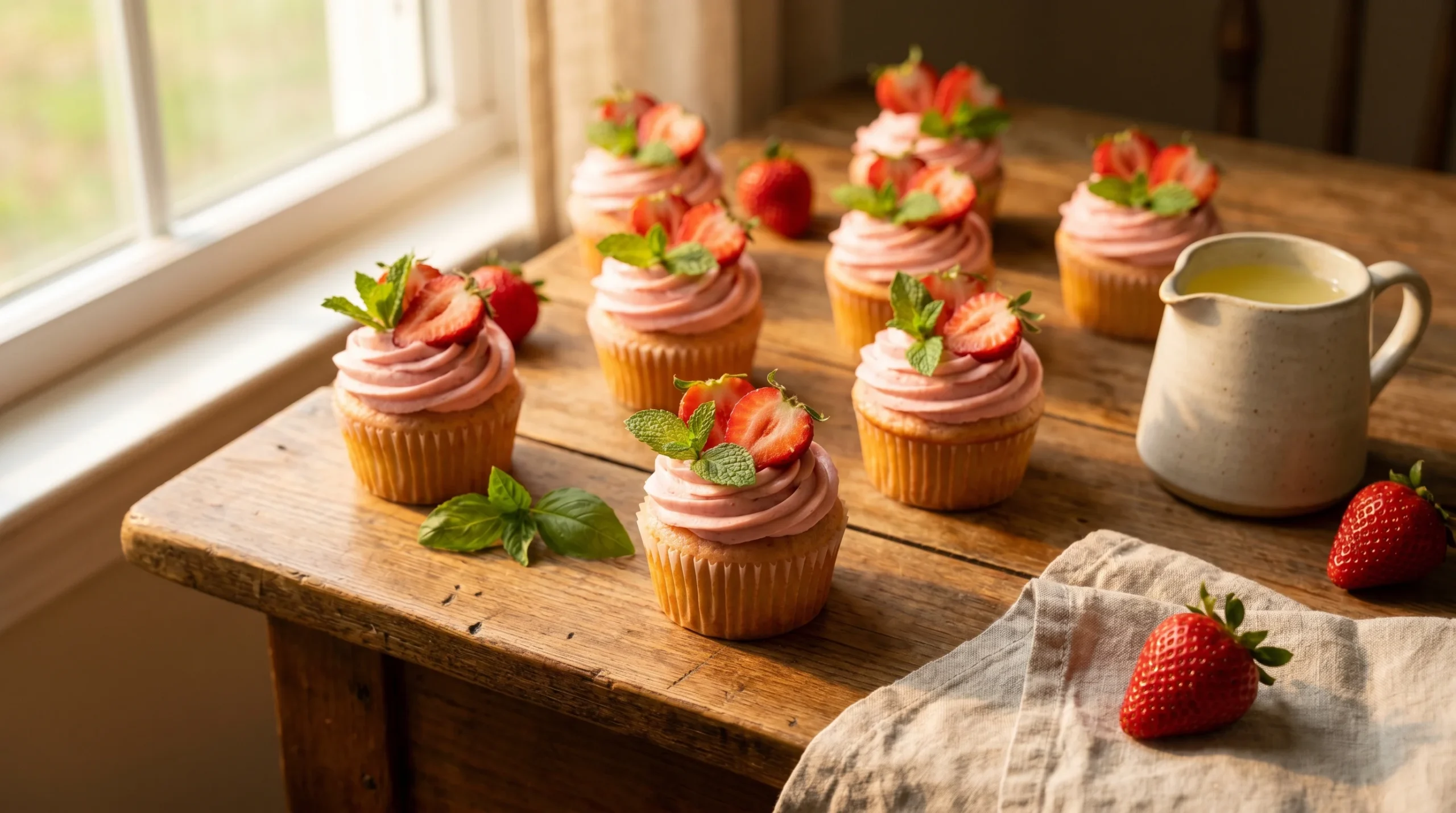 Strawberry Lemonade Cupcakes recipe