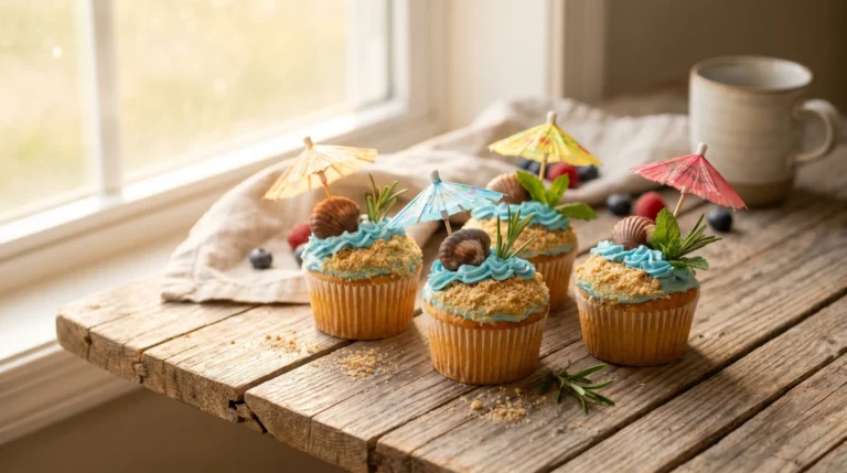 Summer Themed Beach Cupcakes recipe