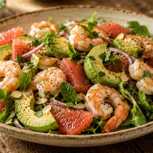 🥗 Salade Avocat Crevettes Pamplemousse recipe