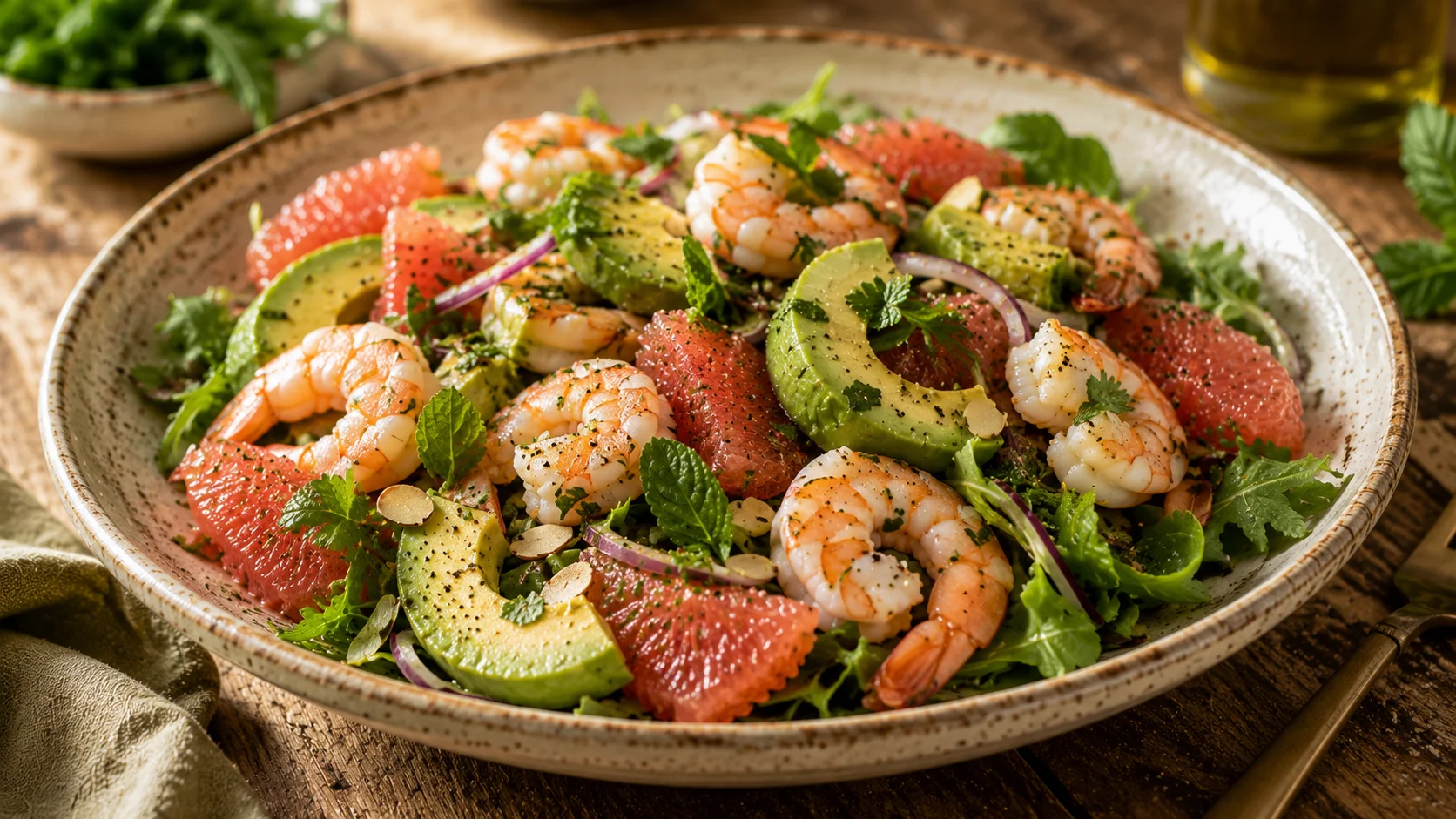 🥗 Salade Avocat Crevettes Pamplemousse recipe