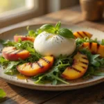 Salade Burrata P&ecirc;ches Grill&eacute;es & Basilic recipe