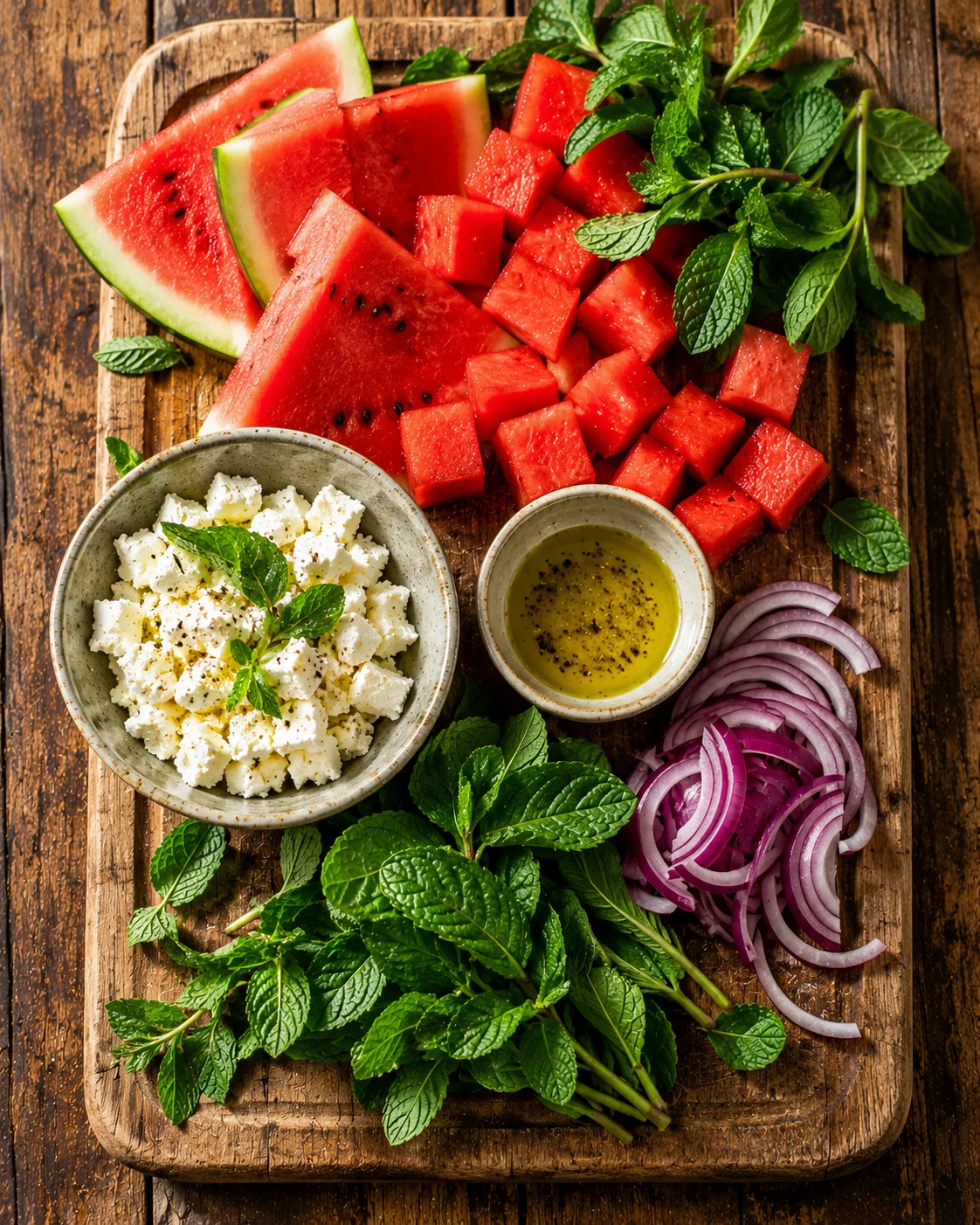 watermelon feta mint salad ingredients