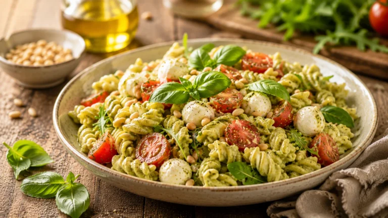 🥗 Salade Pâtes Crémeuses au Pesto recipe