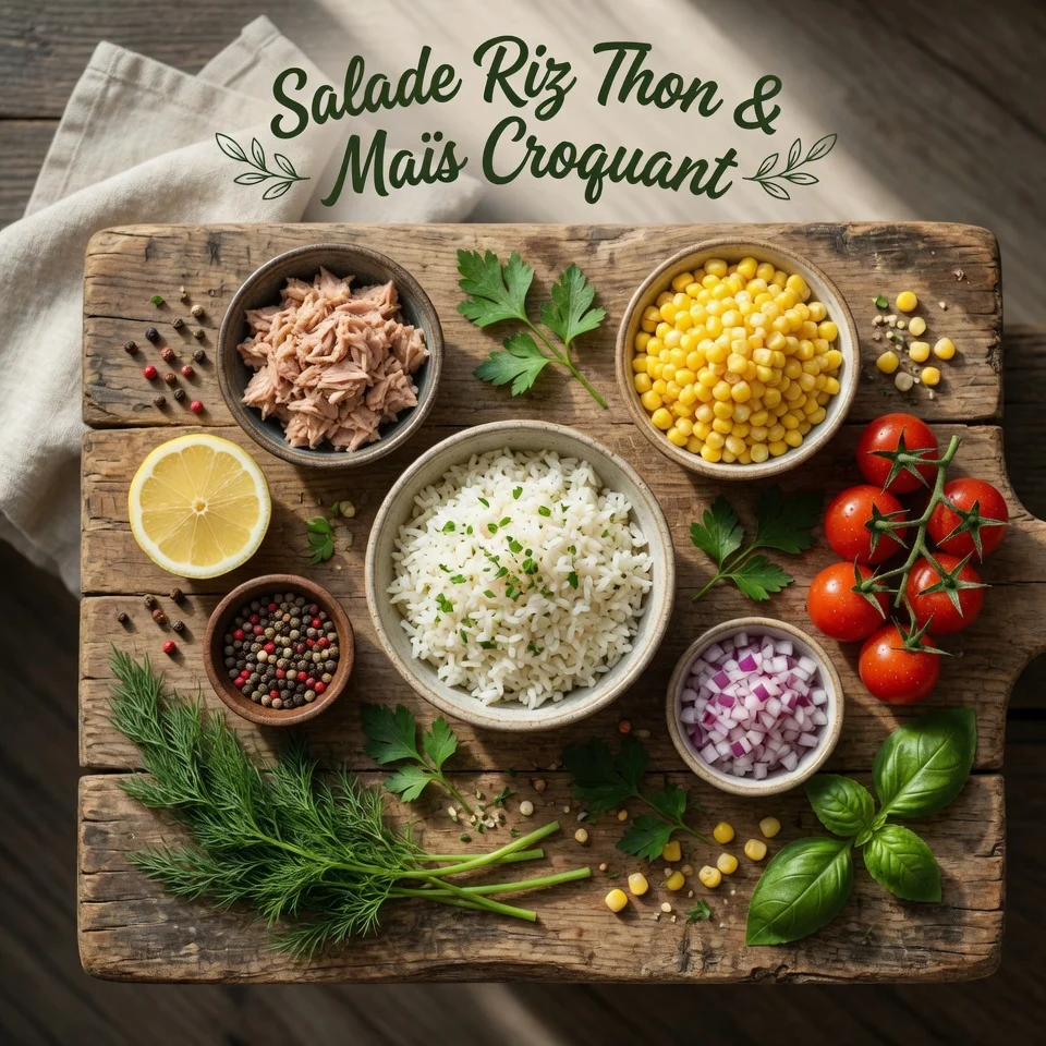 Salade Riz Thon & Ma&iuml;s Croquant ingredients