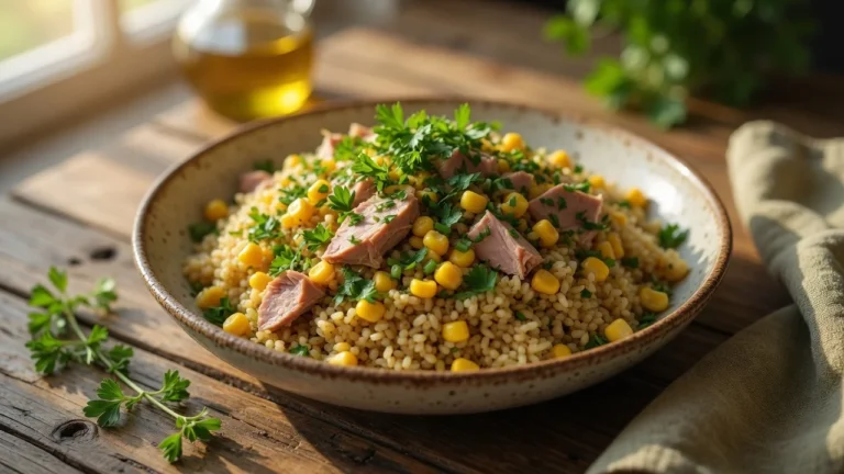 Salade Riz Thon & Maïs Croquant recipe