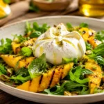 Salade Burrata Mangue Grill&eacute;e & Pistaches recipe